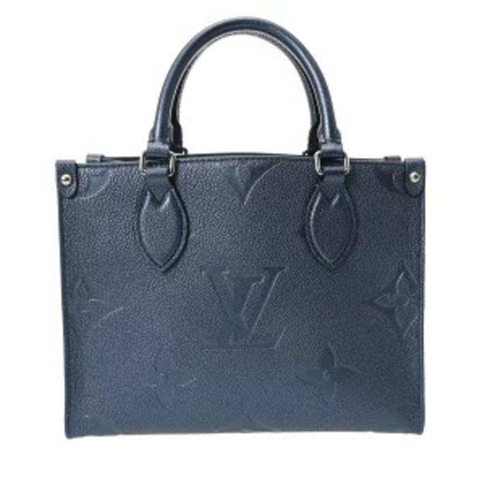 Louis Vuitton Bicolor Empreinte OnTheGo Black Beige Leather Handbag